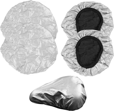 Obrázek produktu pro Sada potahů na sedlo kola, 4 kusů, 100% vodotěsná, s UV ochranou, univerzální, vhodná pro kola typu trekking a