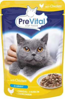 Produktbild von PreVital Kurczak w sosie dla kotów 100 g