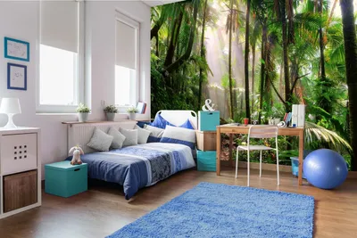 Produktbild von Vlies Fototapete SCHÖNER DSCHUNGELPFAD 375 x 250 cm (inkl. Kleister) - Vlies Tapete, Wandtapete, Wandbilder - Tapete für Wohnzimmer Schlafzimmer, Büro, Küche - Montagefertig