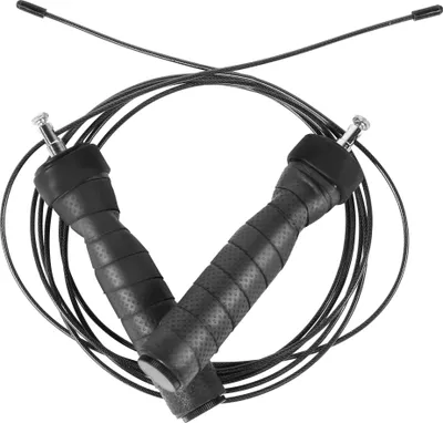 Produktbild von GORILLA SPORTS® Springseil - inkl. Beutel und Zusatzgewichten, 300 cm Länge, Kugellager, Anti-Rutsch Griffe, Schwarz/Rot - Speed Rope, Skipping Rope, Jump Rope, Seilspringen, Hüpfseil