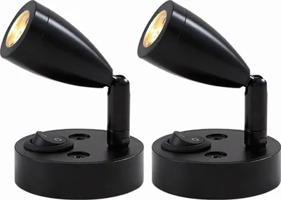 Produktbild von 2 Stück LED Spot Leselampe Einstellbarer Wandleuchte mit Schalter Innenbeleuchtung für Boot Wohnmobil Camper Caravan Van, Warmweiß