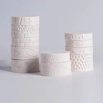 Productafbeelding van Afdrukken Aardewerk Schimmel - Keramiek Gereedschap - DIY Klei Maken - 11 Delige Set - 11 Stuks - Wit