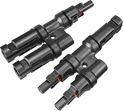 Produktbild von Y Stecker 2 fach paar MMF + FFM Solarstecker Abzweigverbinder Y-Stecker Verteiler Adapter