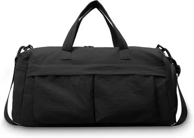 Produktbild von Sporttasche mit Schuhfach, wasserdichte Reisetasche und Sporttasche für Damen und Herren, Fitness- und Schwimmtasche, Unisex, Schwarz, 46x20x25 cm