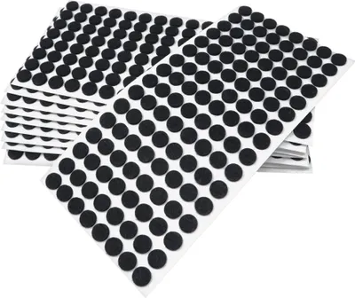 Produktbild von Adsamm® | 1280 x selbstklebende Filzgleiter / Schwarz / Ø 12 mm / rund / Möbelgleiter aus Filz mit 3.5 mm Stärke