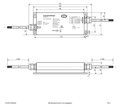 Produktbild von EVN EFD6712244X5A Funk-Empfänger 1 St.