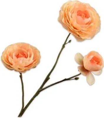 Produktbild von Silk-ka Kunstblume - Seidenblume Ranunkelnzweig Pfirsich 46 cm