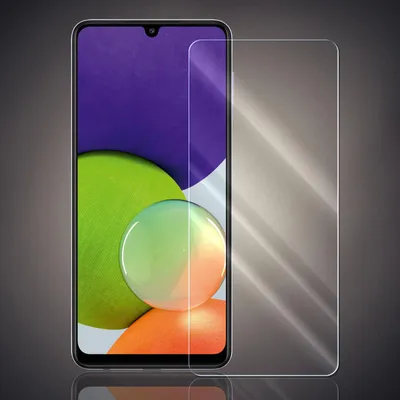 A screen protector is shown placed over a smartphone screen.