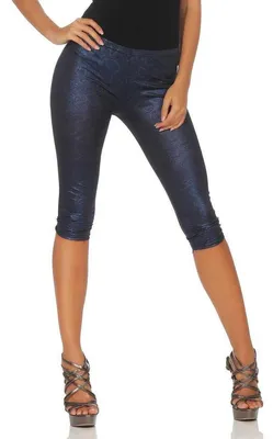 Produktbild von Damen 3/4 Leggings Legging Leggins Legings Hose Glanz; Muster 1 XS/S