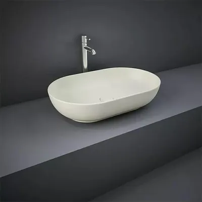 Immagine prodotto di Lavabo da appoggio Feeling Black, senza smalto speciale, senza sfioratore, grigio, opaco, 55 x 35 cm