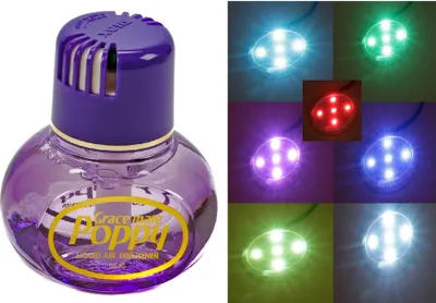 Produktbild von Lufterfrischer Duft Lavendel Poppy LED Multicolor Beleuchtung mit Dimmfunktion 12 / 24 Volt LKW Auto KFZ Wohnmobil