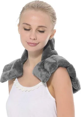 Immagine prodotto di Cuscino riscaldante Unyqoos® 43x58 cm per collo, spalle e schiena | 9 livelli di temperatura (40–60 °C), 4 timer, rivestimento in flanella lavabile, peso ±900 g, cavo da 210 cm