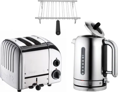 Produktbild von Dualit Frühstücksset inkl. 2er Toaster + 1,7 L Wasserkocher und Brötchenaufsatz