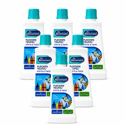 Produktbild von Dr. Beckmann Tinten- und Kugelschreiber Fleckenentferner – 6 x 50 ml Vorteilspack