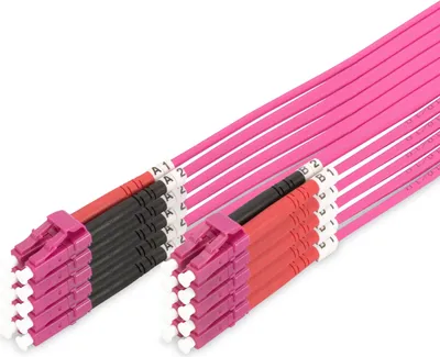 Productafbeelding van DIGITUS DK-2533-02-4 – Glasvezelkabel OM4 – 5 stuks – 2 meter – LC naar LC – Dubbelkern