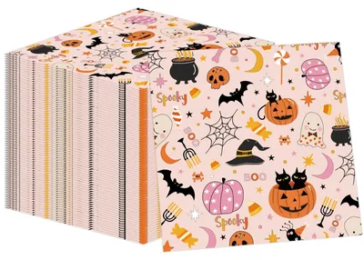 Papierservietten, 50 Stück, 2-lagig, 16,5 x 16,5 cm, Halloween