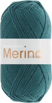 Produktbild von Lana Grossa MEILENWEIT 100 g MERINO EXTRAFINE weiche 4-fach Merino-Sockenwolle 420 m Farbe 2410 - Blaugrün