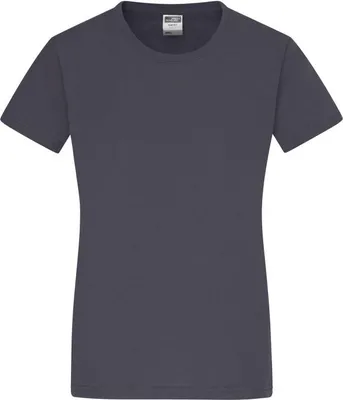 Produktbild von Ladies' Slim Fit-T Figurbetontes Rundhals-T-Shirt graphite, Gr. M