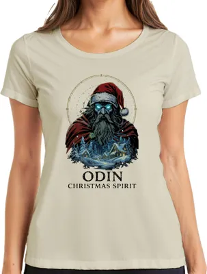 Produktbild von Odin Christmas Spirit Wikinger Santa Bart Winter Geschenk Damen T-Shirt, Natur, L