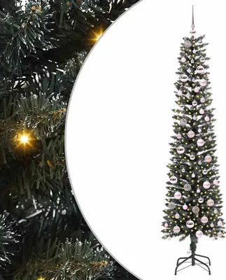 Produktbild von vidaXL Künstlicher Weihnachtsbaum mit 300 LEDs mit Ständer Grün 210 cm