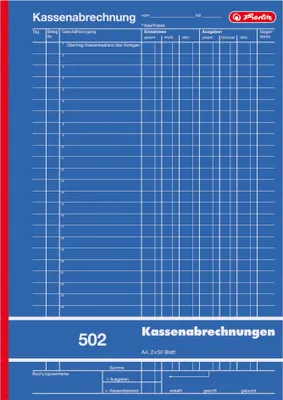 Produktbild von Herlitz Kassenabrechnung A4 502 2x 50 Blatt