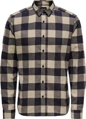 Produktbild von ONLY & SONS Freizeit Flanellhemd Kariert Holzfäller Karo Shirt Größe: S