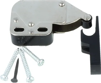 Produktbild von Mini Latch Druckschnapper Federschnapper Türschnapper mit Gegenstück in Schwarz
