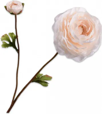 Produktbild von Silk-ka Kunstblume - Seidenblume Ranunkelzweig „Real Touch“ Rosa 65 cm