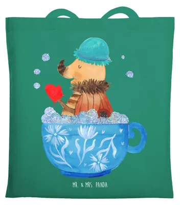 Produktbild von Mr. & Mrs. Panda Shopping Tasche Nachtfalter Schaumbad - Mint - Geschenk, Tasse, Einkaufstasche, Lustige Sprüche, Schultasche, WC, Tote Bag, Baden, Laptoptasche, Bad