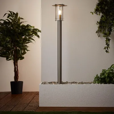 Produktbild von Pollerlampe, 100 cm Höhe, Ø 20 cm, E27, max. 40 W, IP44, Edelstahl