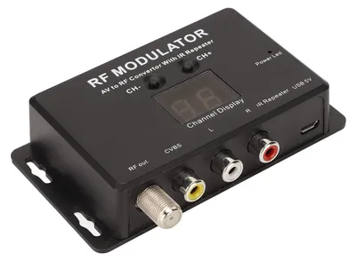 Obrázek produktu pro RF modulátor převodník AV na RF - Set-top box a DVD - PAL a NTSC - 471,25 MHz až 885,25 MHz