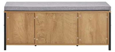Immagine prodotto di Panca da ingresso con spazio contenitore - Seduta e mobiletto - Per ingresso e corridoio - Legno bianco