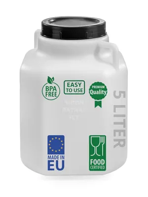 Produktbild von Weithalsfass Futtertonne 5 Liter Fasssilage Kunststoff Regen Fass Gepäcktonne weiß