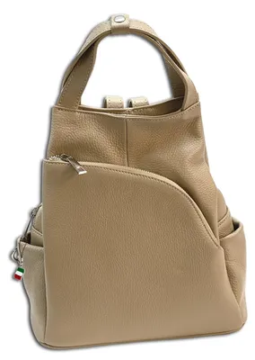 Obrázek produktu pro Batoh Florence, dámský, z pravé kůže, městský batoh, barva taupe, model OTF613I