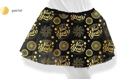 Immagine prodotto di Tutù Capodanno Nero Oro Glitter Fuochi d'artificio Principessa Danza Natale Festa Capodanno Bambini Star Glamour Costume Festa Discoteca, Colore: Nero / Oro