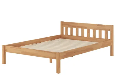 Produktbild von Doppelbett Buchebett lackiert Massivholz Bettrahmen Futonbett 140x200 Zubehör wählbar V-60.83-14Rollrost inkl.