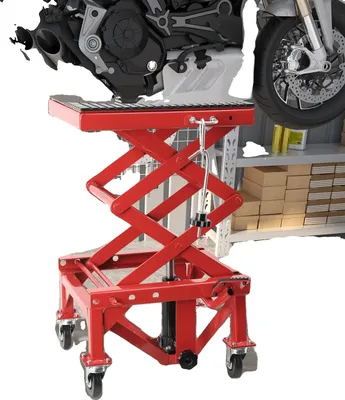 Obrázok produktu pre Zdvihák na motorku, vysoká nosnosť, výškovo nastaviteľný, hydraulický zdvihák