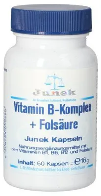 Obrázok produktu pre Komplex vitamínov B + kyselina listová Junek Capsules 60 kapsúl