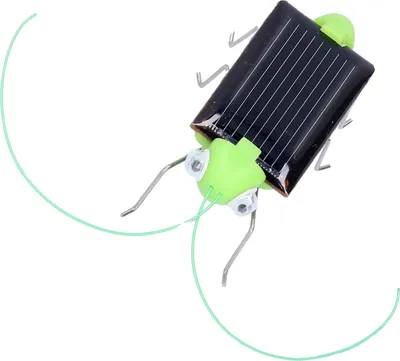 Imagen del producto de Juguete de saltamontes que funciona con energía solar, juguete educativo de insectos para niños, color verde