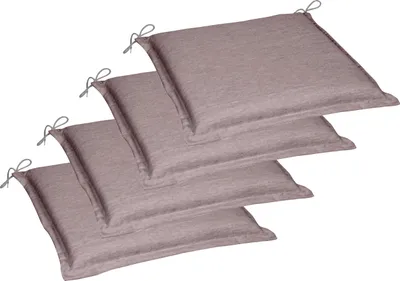Produktbild von GO-DE Textil, Sitzkissen Sitzmöbel, 4er-Set, Farbe: taupe, Maße ca.: 45 cm x 47 cm x 5 cm