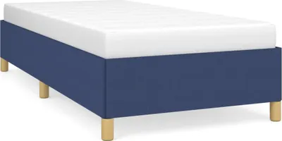 Produktbild von vidaXL Bettgestell ohne Matratze Blau 90x190 cm Stoff