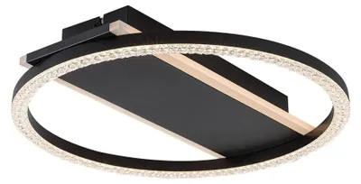 Image de Rabalux 71369 Plafonniers Kerstin LED 24 métal acrylique noir