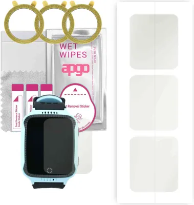Produktbild von apgo 3 Stück Schutzfolie, Matt, kompatibel mit Xblitz Kids Watch GPS Watch Me Smartwatch, Hydrogel Displayschutzfolie mit Positionierhilfe, Displayfolie, robust und kratzfest