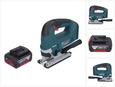 Image de Bosch GST 18V-125 B Professional Scie sauteuse sans fil 18 V 125 mm Brushless + 1x batterie 4,0 Ah - sans chargeur