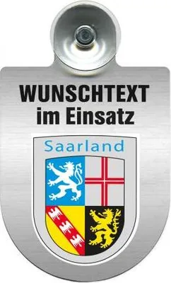 Produktbild von Einsatzschild für Windschutzscheibe - Personalisierung - Sonderanfertigung - 309470 Color - Region Saarland