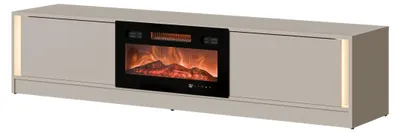 Produktbild von Furniture24 Fernsehschrank Mizu Tv - Lowboard 180 Cm Mit Elektrokamin - Kaschmir