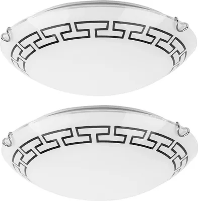 Produktbild von 2er Set LED Deckenlampe, weiß, Glas, satiniert, rund, D 30 cm