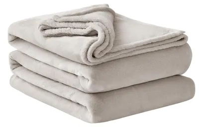 Produktbild von Weiche Decke Beige - Fleece Decke 220x240 cm für das Sofa