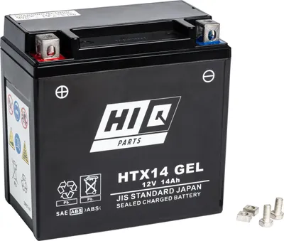 Produktbild von Hi-Q AGM Gel Batterie HTX14-BS 12V 12Ah für Motorrad Roller