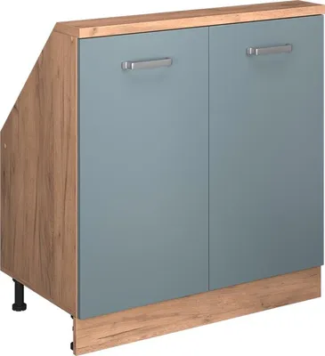 Productafbeelding van Kast voor schuine wand Vicco Rion Blauw-grijs met 2 deuren, Model 56164